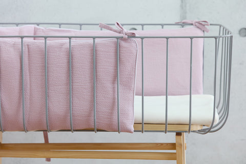 Bettumrandung Nestchen Doppelkrepp Rosa