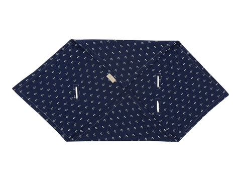 Babydecke für Babyschale Sommer aus Musselin-Baumwolle – dunkelblau mit Anker-Motiv, Produktansicht