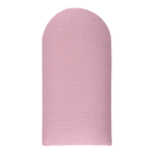 Die KraftKids Wandpaneel abgerundet Waffel Piqué ist in rosa mit einer strukturierten Oberfläche, mit einem abgerundeten oberen und geraden unteren Rand, auf einem weißen Hintergrund dargestellt.