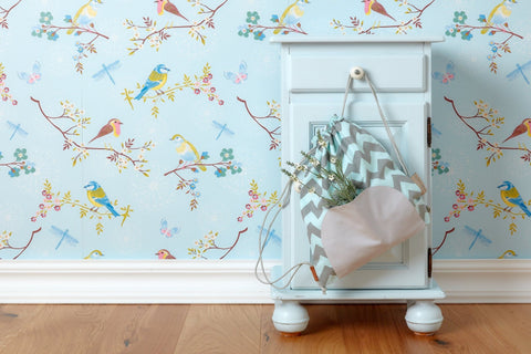 Turnbeutel Chevron hellgrau und mint