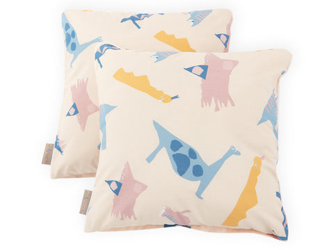 Kissenbezug Musselin Zoe´s Dinosaurier auf Beige