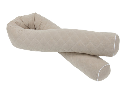 Wickeltischumrandung Musselin Stepp Beige Taupe